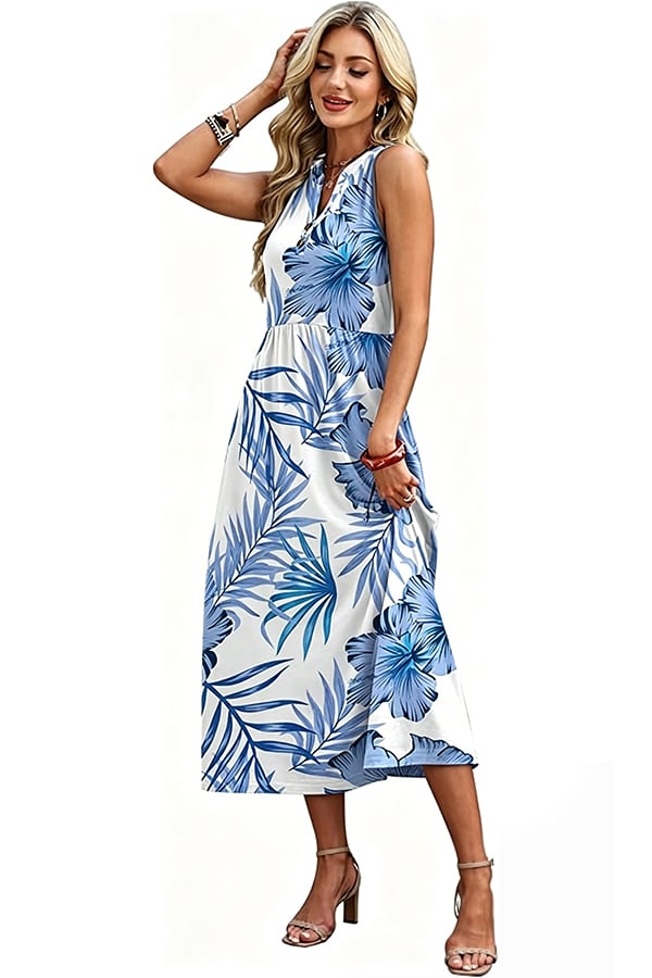 Women's Long Summer Bohemian Dress — 2026 Trendy Beach Dress (With Pockets)