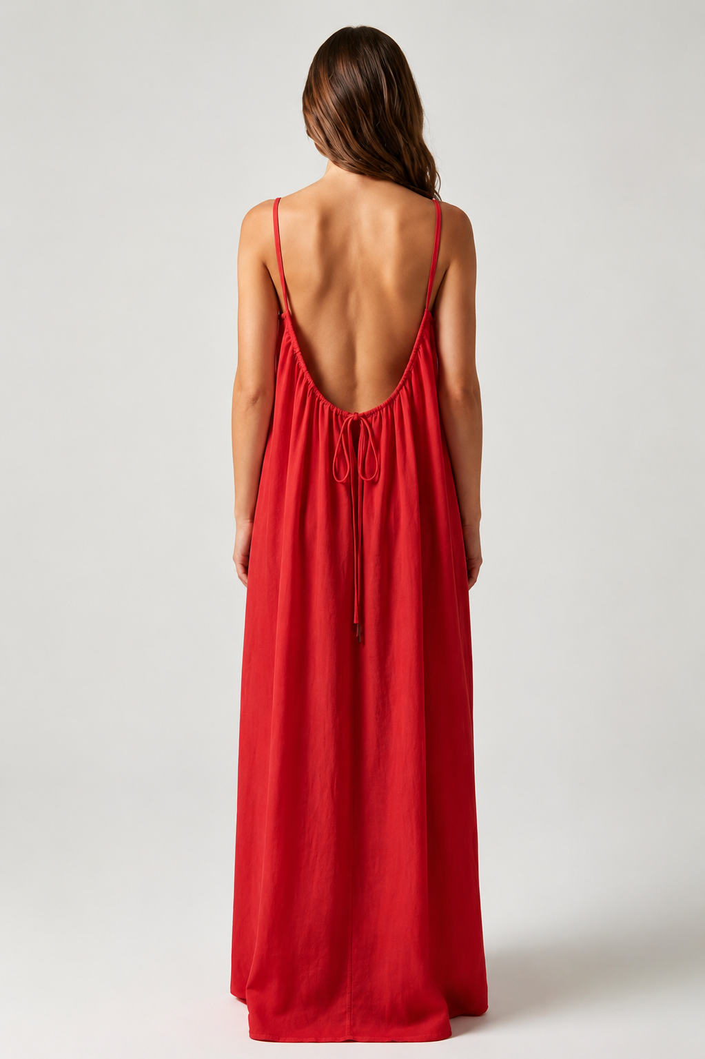 Women's Sexy Open-Back V-Neck Midi Loungewear Dress