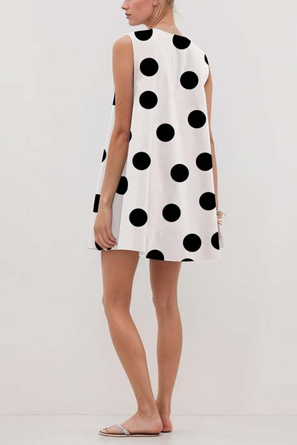Women’s Sleeveless Bubble Hem Mini Dress with Pockets