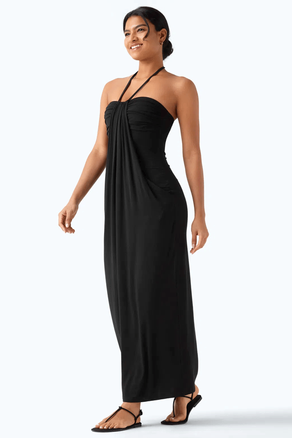 Backless Pleated Sleeveless Long Dress(Buy 2 Free Shipping)