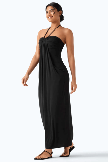 Backless Pleated Sleeveless Long Dress(Buy 2 Free Shipping)