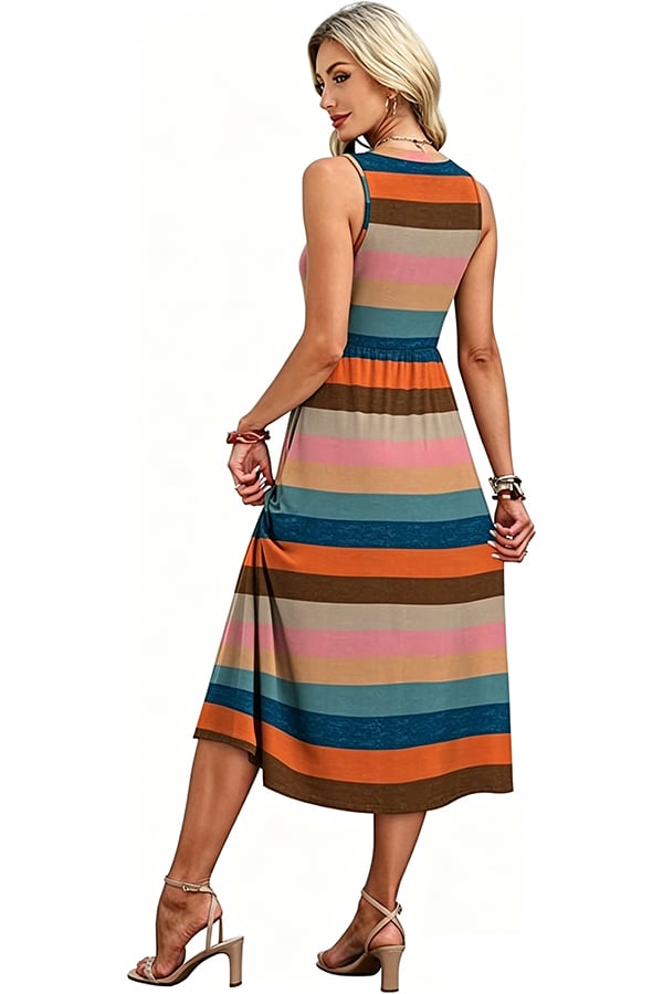 Women's Long Summer Bohemian Dress — 2026 Trendy Beach Dress (With Pockets)