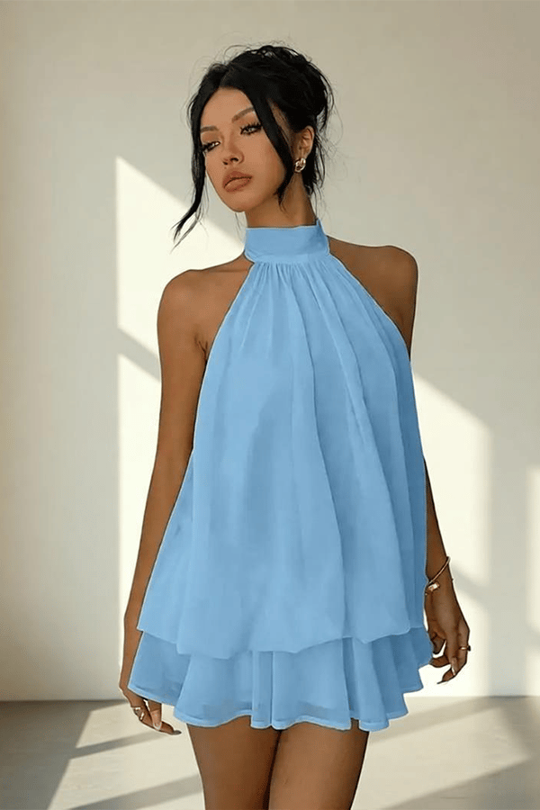 Women's Chiffon Halter Mini Dress(Buy 2 Free Shipping)