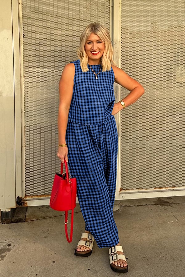 Women’s Plaid Sleeveless Two-Piece Lounge Set(Buy 2 Free Shipping)
