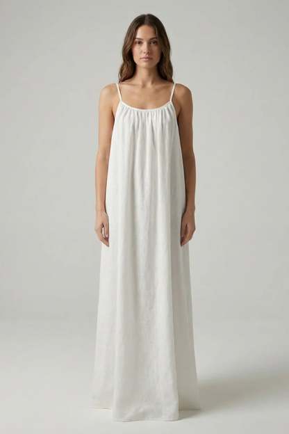 Women's Sexy Open-Back V-Neck Midi Loungewear Dress