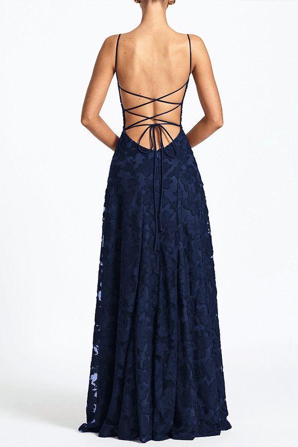💝Women’s Lace Applique Maxi Dress – Off Shoulder Elegant Evening Gown