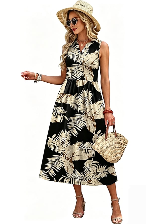 Women's Long Summer Bohemian Dress — 2026 Trendy Beach Dress (With Pockets)