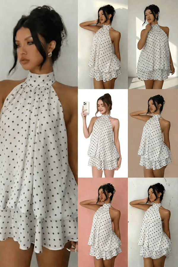 Women's Chiffon Halter Mini Dress(Buy 2 Free Shipping)