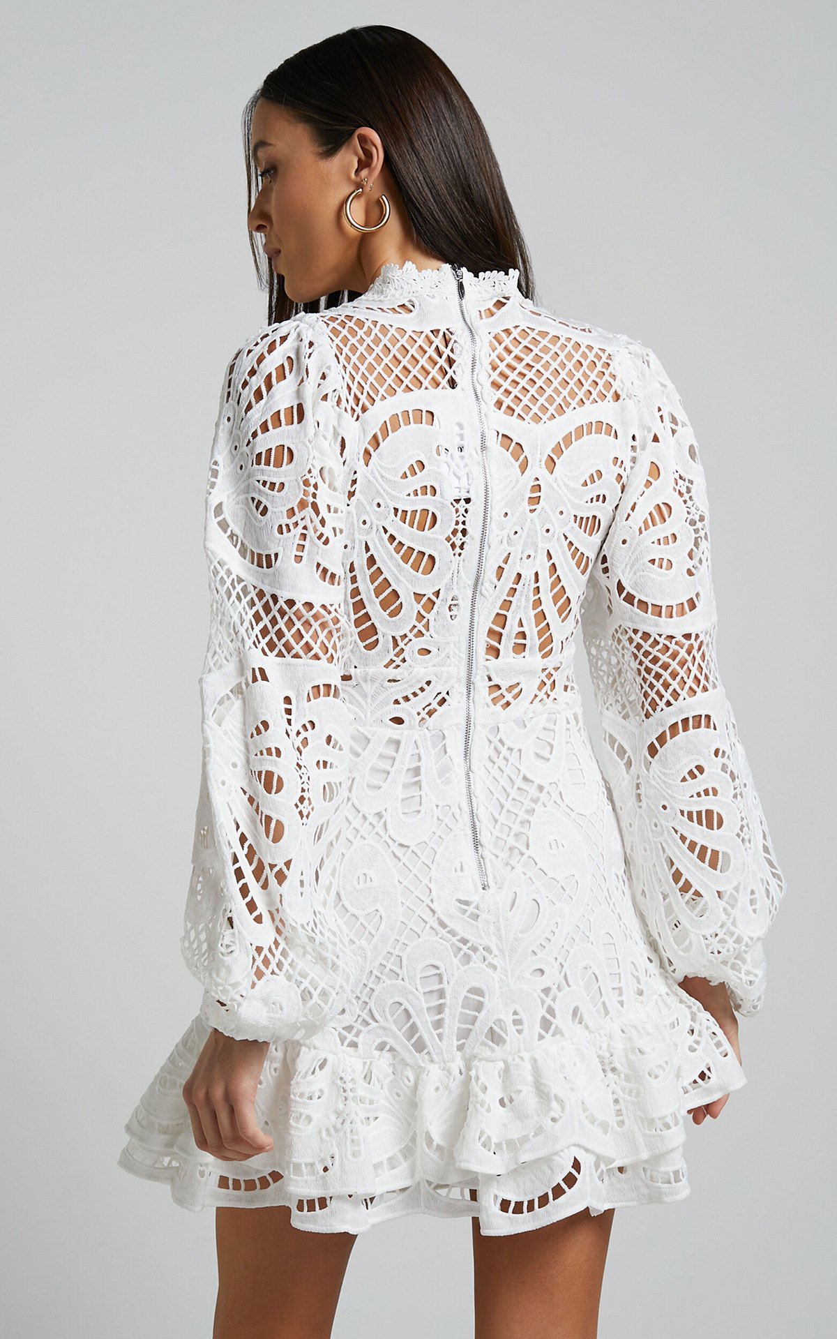 Crochet Lace Cutout Mini Dress(Buy 2 Free Shipping)