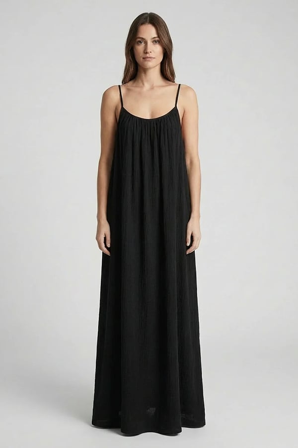 Women's Sexy Open-Back V-Neck Midi Loungewear Dress