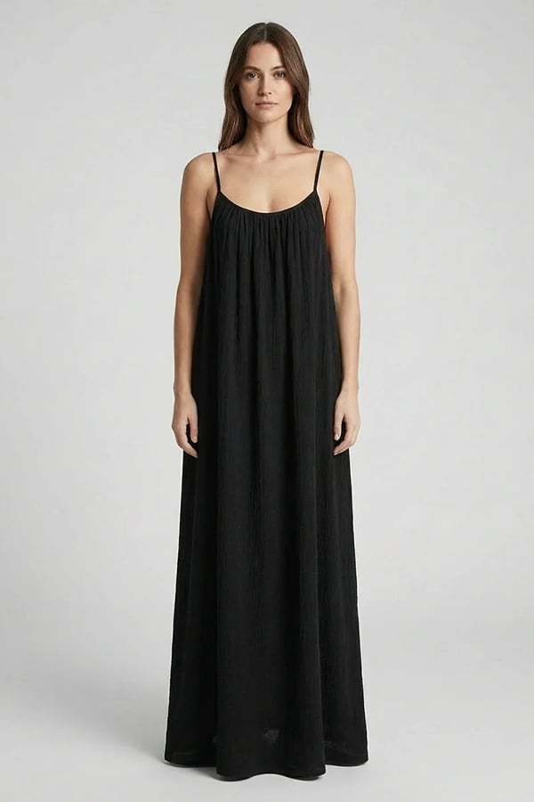 Women's Sexy Open-Back V-Neck Midi Loungewear Dress