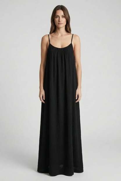 Women's Sexy Open-Back V-Neck Midi Loungewear Dress