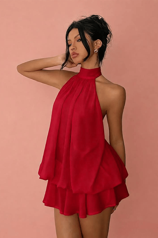 Women's Chiffon Halter Mini Dress(Buy 2 Free Shipping)