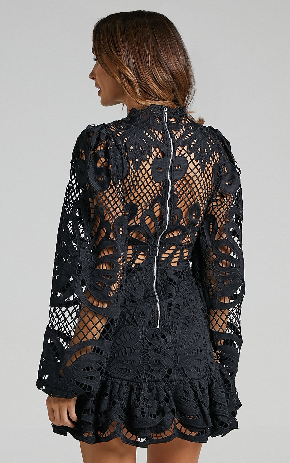 Crochet Lace Cutout Mini Dress(Buy 2 Free Shipping)