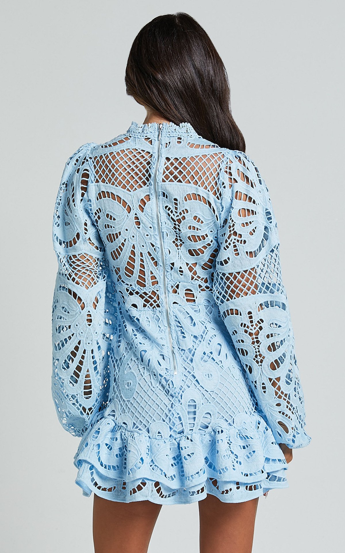 Crochet Lace Cutout Mini Dress(Buy 2 Free Shipping)