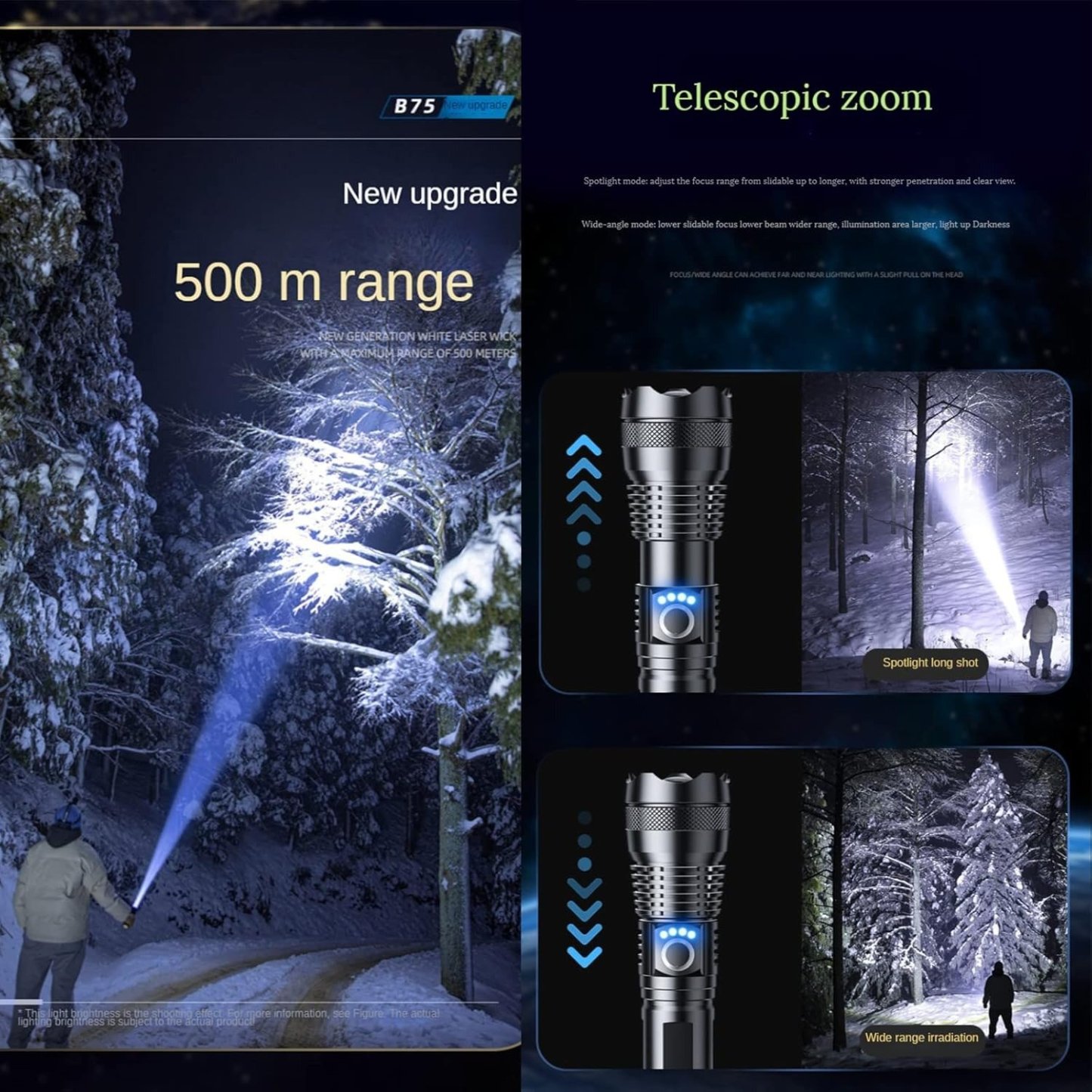 Wiederaufladbare LED-Taschenlampe