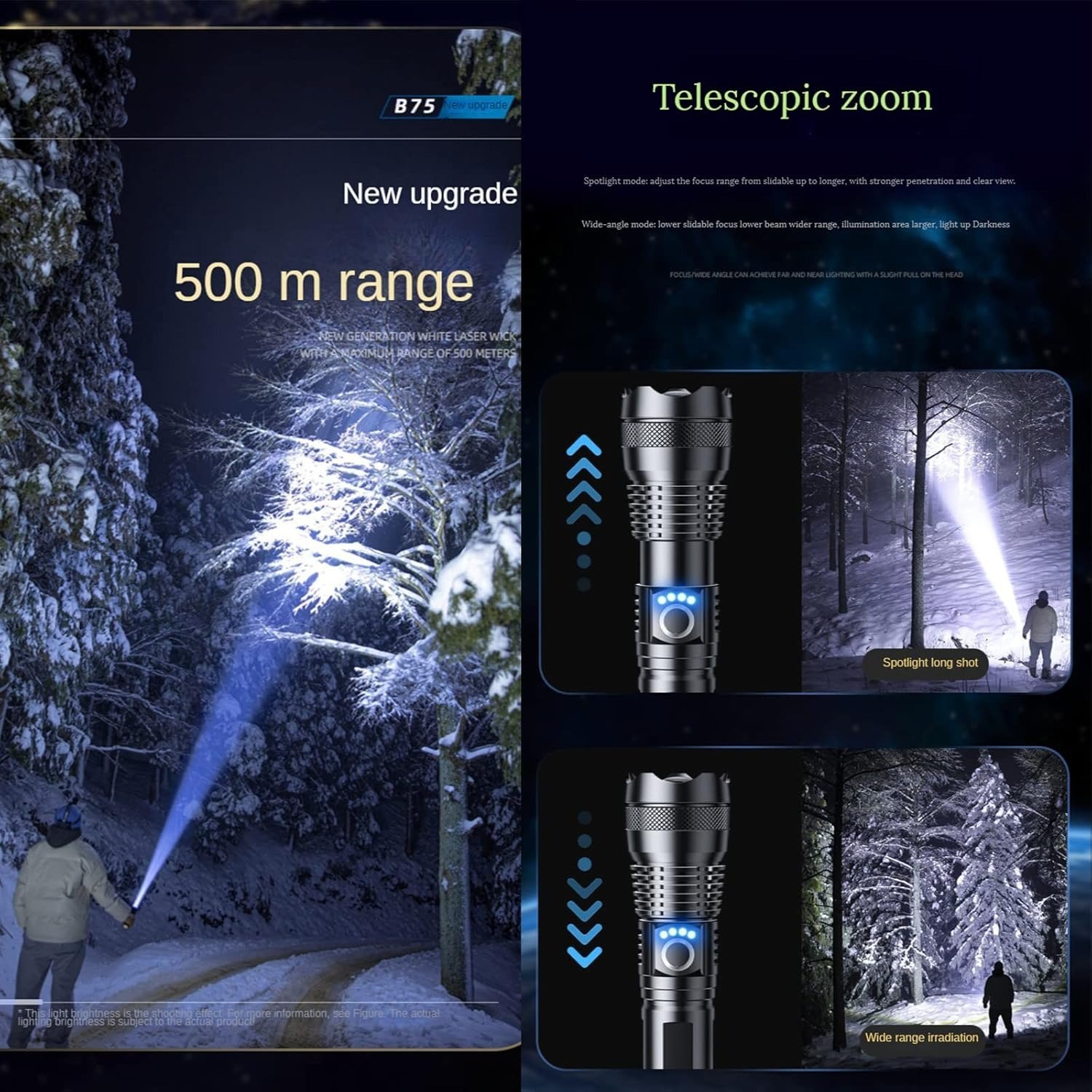 Wiederaufladbare LED-Taschenlampe