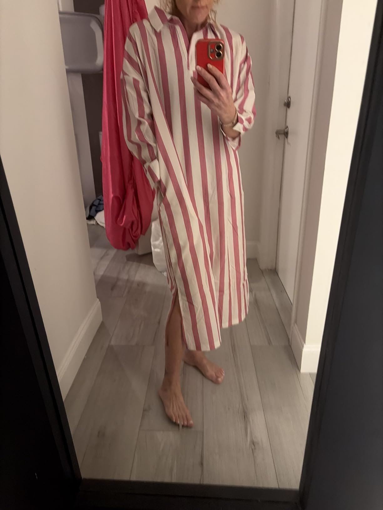 Easy to put on over suit and go!