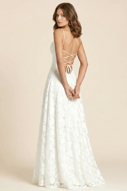 💝Women’s Lace Applique Maxi Dress – Off Shoulder Elegant Evening Gown
