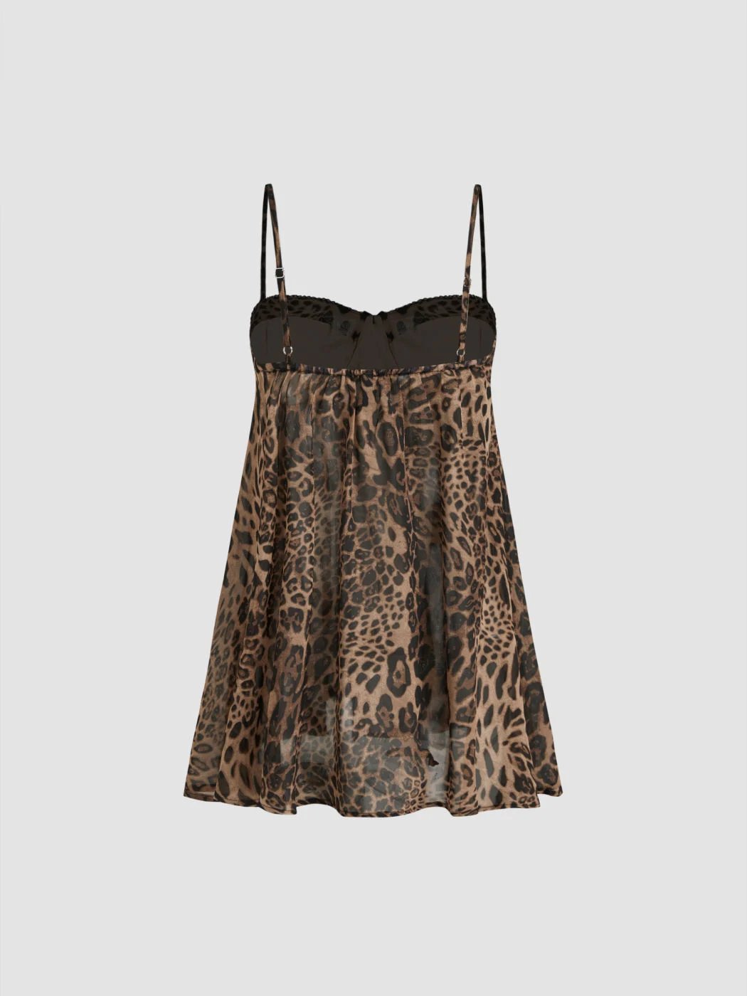 Sexy Leopard Print Ruffled Cami Top — Sleeveless V-Neck