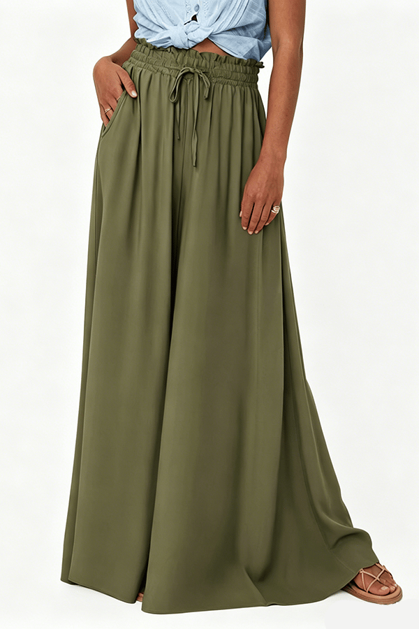 Women's High-Waisted Casual Pants – 2026 Beach-Style Stretchy Wide-Leg Trousers(Buy 2 Free Shipping)