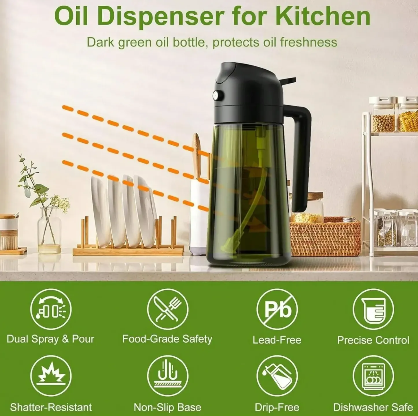 2-in-1-Sprühflasche aus Glas