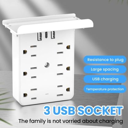 Steckdosen-Erweiterung mit Ablage und USB-Anschlüssen