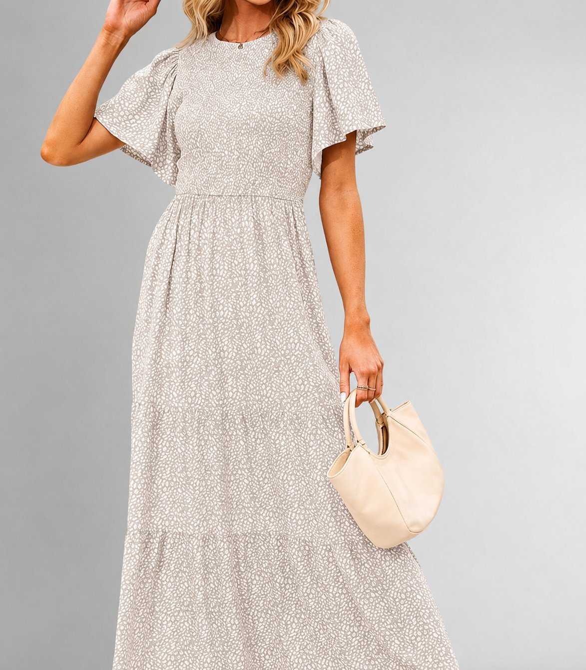 Women’s Floral Smocked Maxi Dress