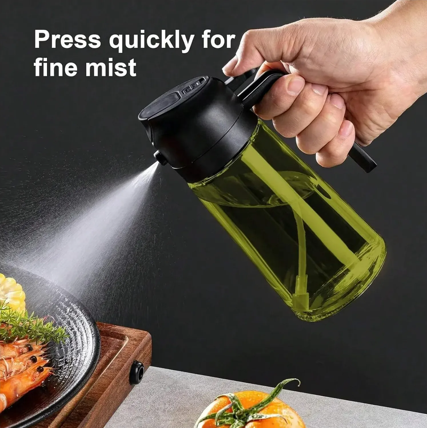 2-in-1-Sprühflasche aus Glas