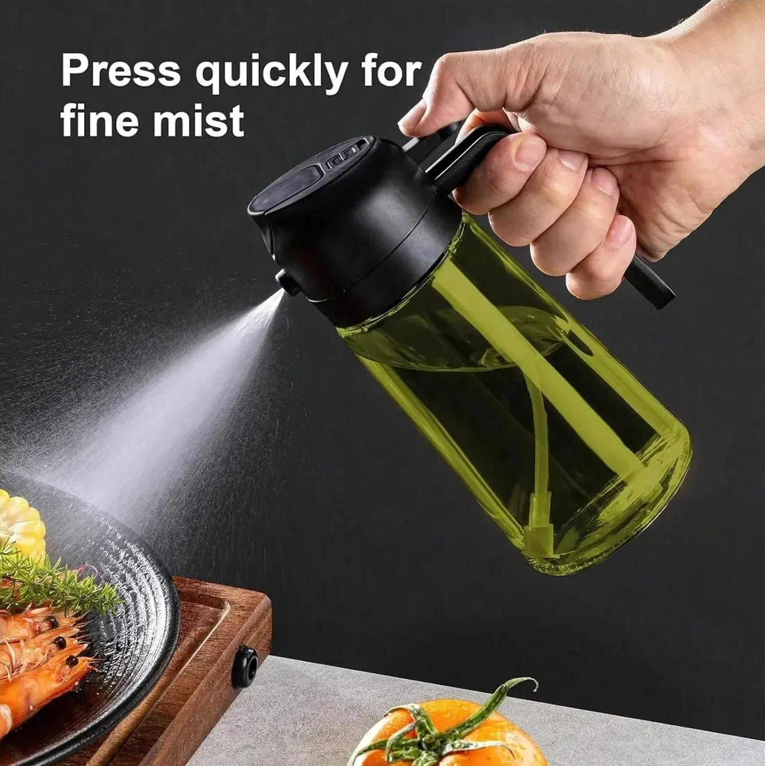2-in-1-Sprühflasche aus Glas