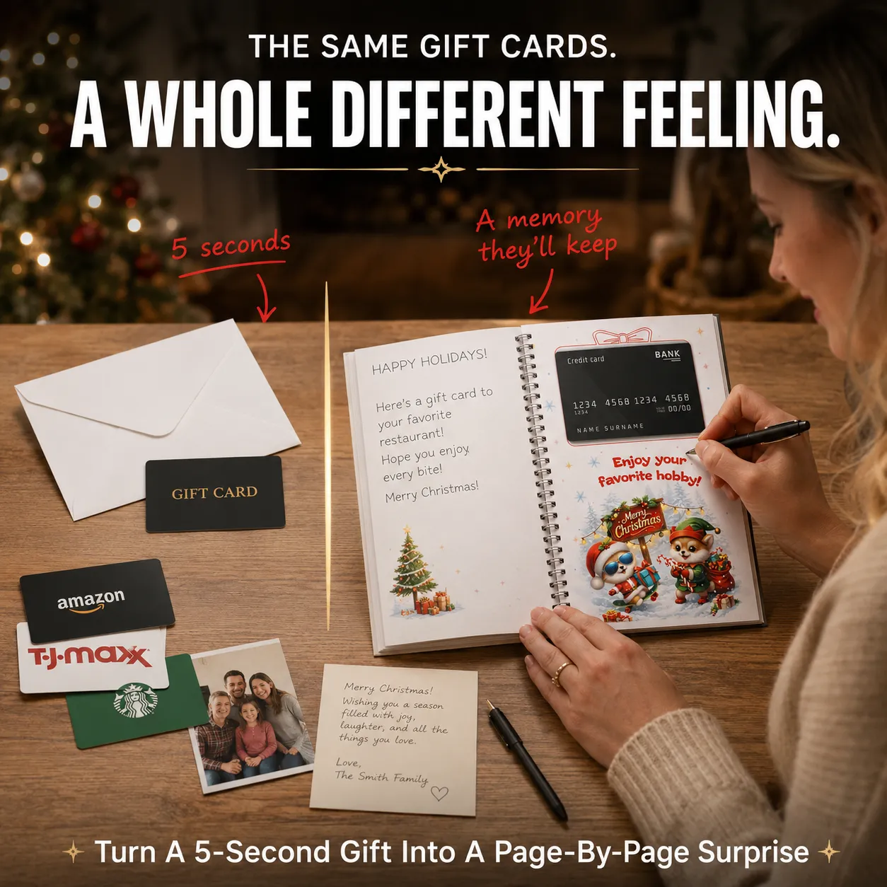 Weihnachtsalbum für Geschenkkarten
