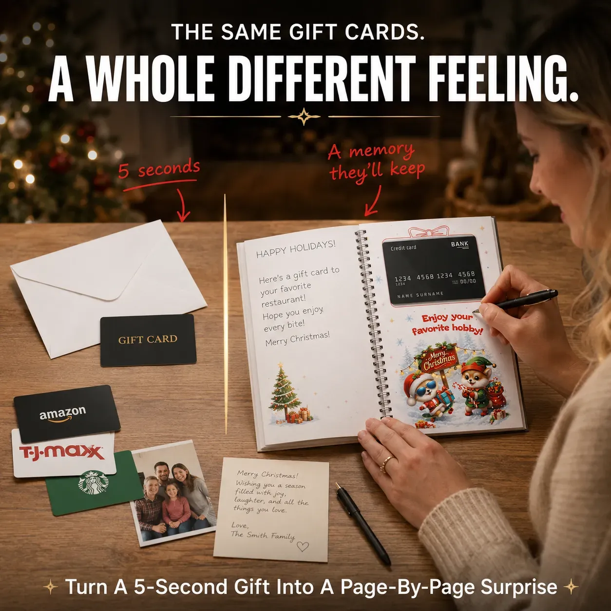 Weihnachtsalbum für Geschenkkarten