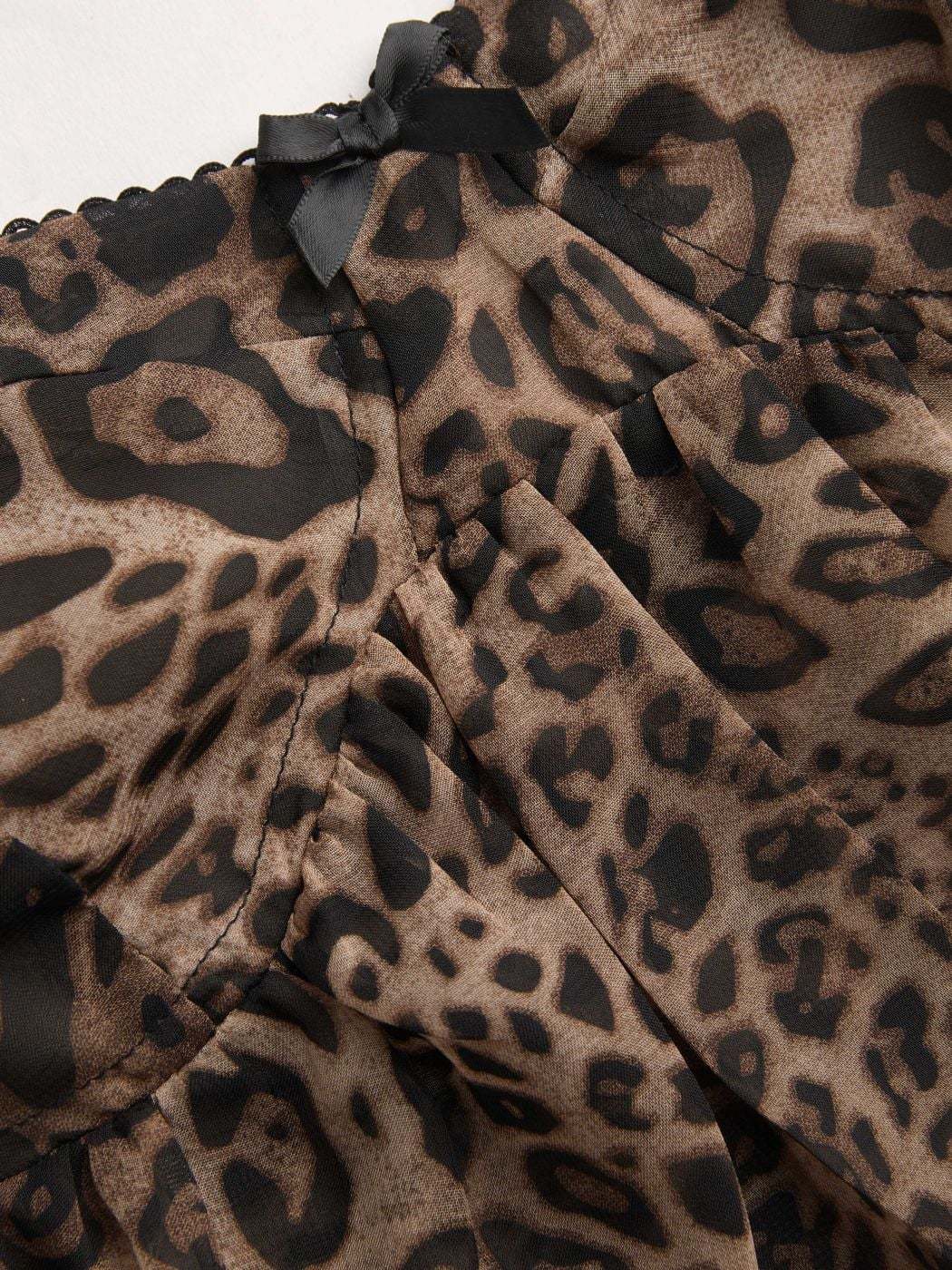 Sexy Leopard Print Ruffled Cami Top — Sleeveless V-Neck