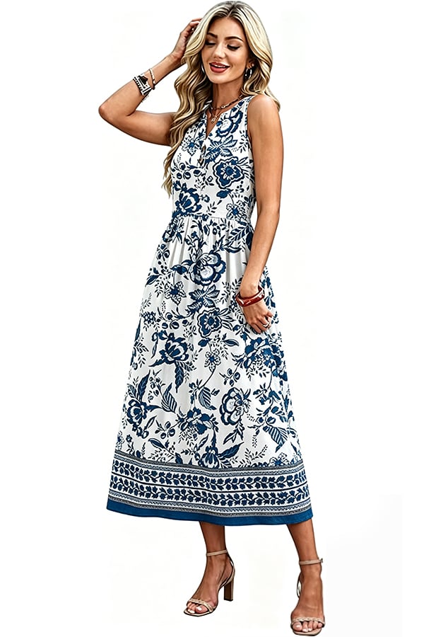 Women's Long Summer Bohemian Dress — 2026 Trendy Beach Dress (With Pockets)