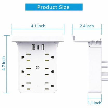 Steckdosen-Erweiterung mit Ablage und USB-Anschlüssen