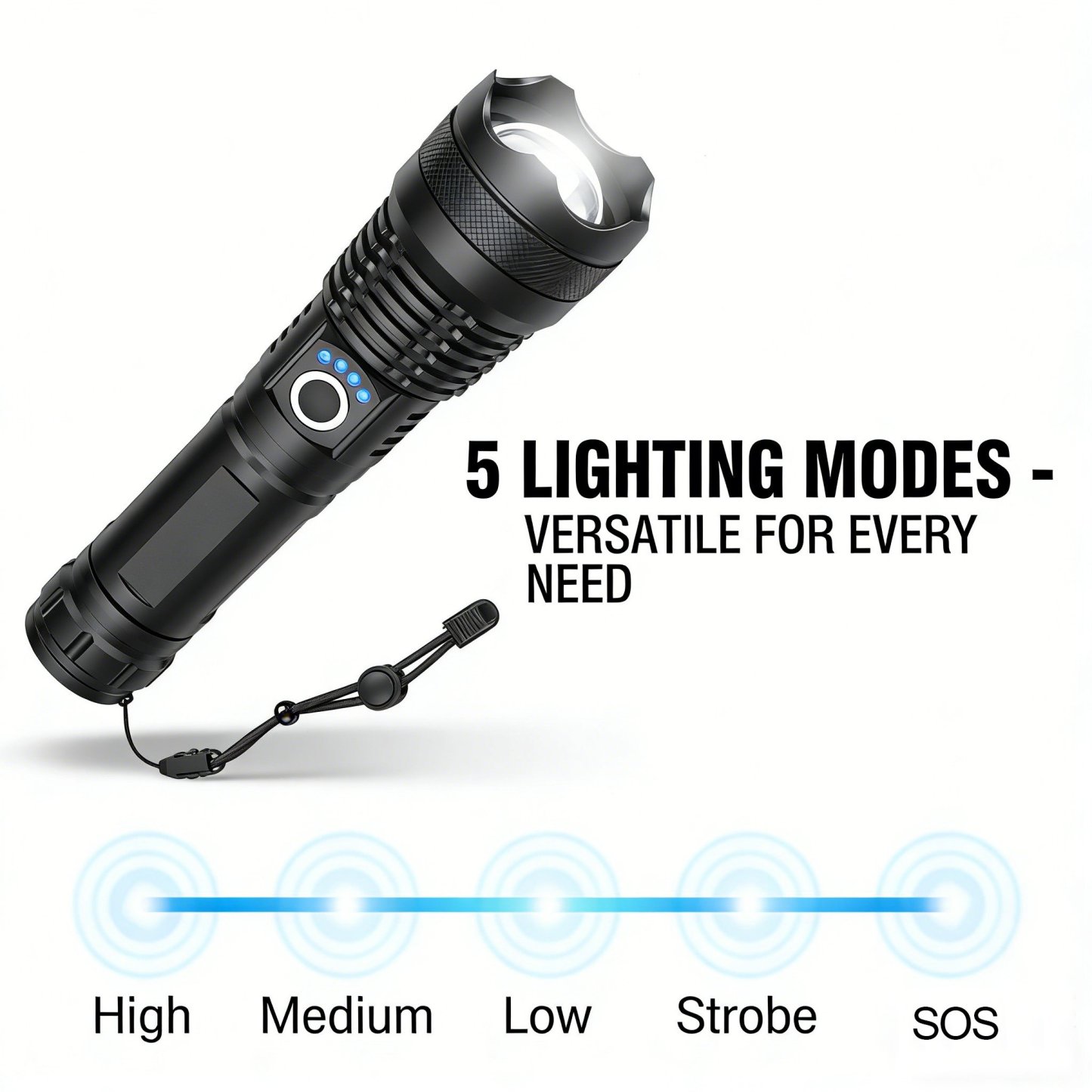 Wiederaufladbare LED-Taschenlampe