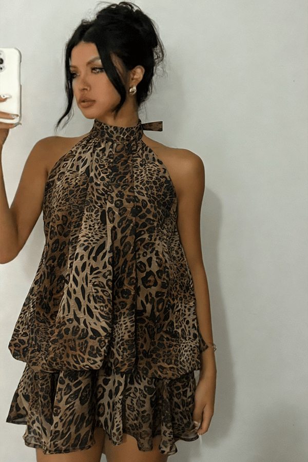 Women's Chiffon Halter Mini Dress(Buy 2 Free Shipping)