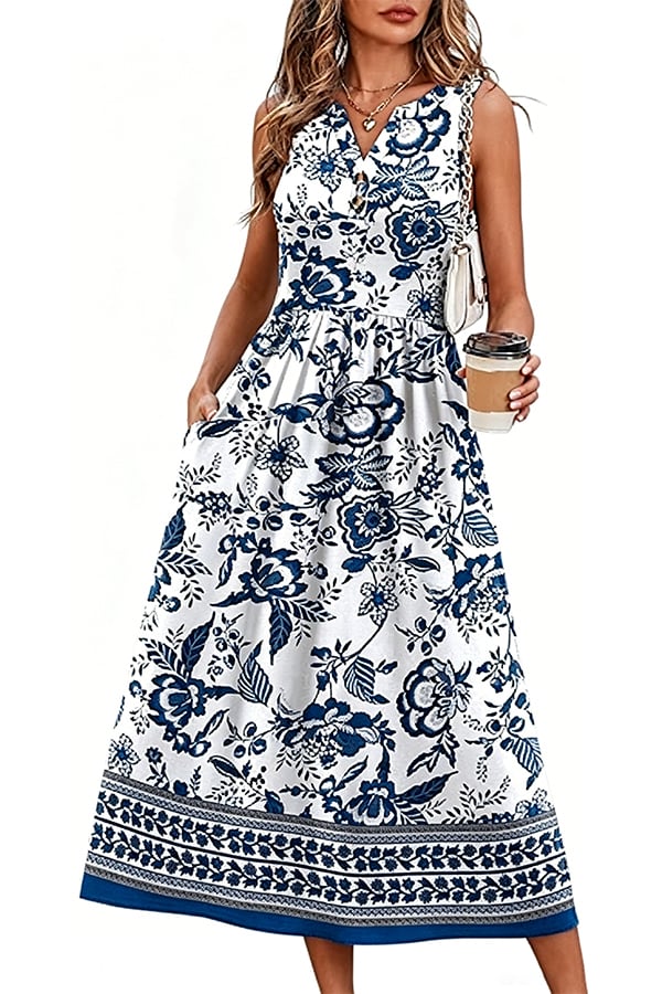 Women's Long Summer Bohemian Dress — 2026 Trendy Beach Dress (With Pockets)