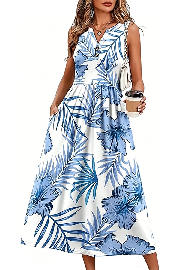 Women's Long Summer Bohemian Dress — 2026 Trendy Beach Dress (With Pockets)