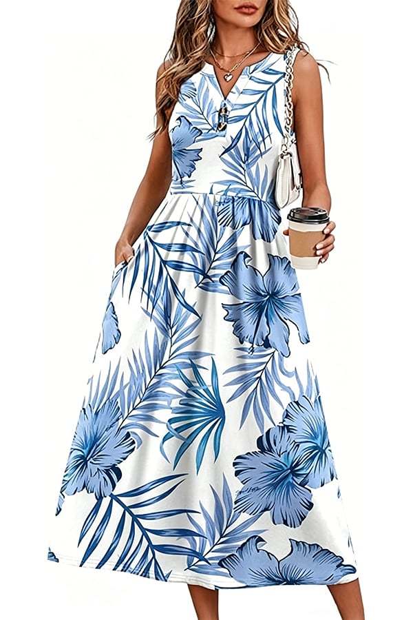 Women's Long Summer Bohemian Dress — 2026 Trendy Beach Dress (With Pockets)