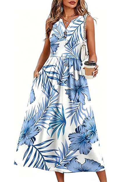 Women's Long Summer Bohemian Dress — 2026 Trendy Beach Dress (With Pockets)