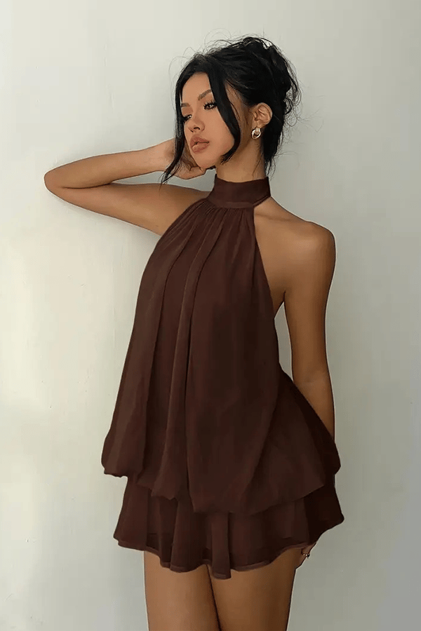 Women's Chiffon Halter Mini Dress(Buy 2 Free Shipping)