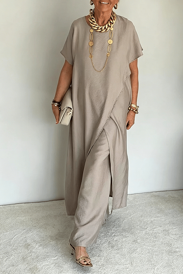 Women’s Asymmetrical Cotton Blend Two-Piece Set(Buy 2 Free Shipping)