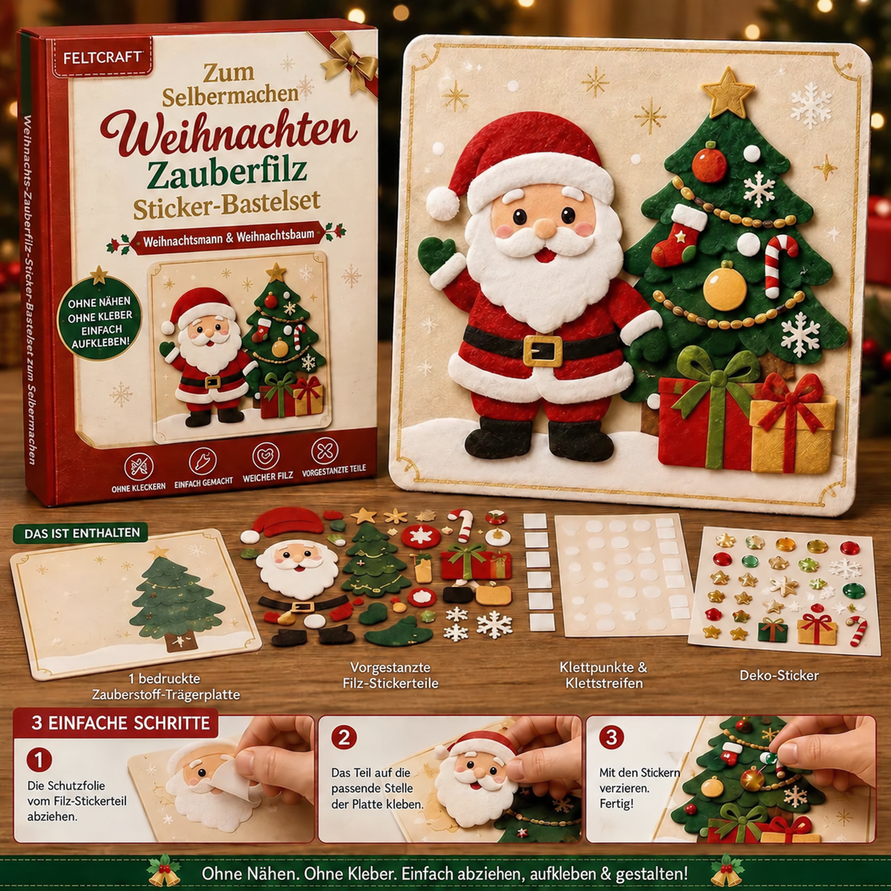 Weihnachtsmann – Motiv, Bestandteile und Bastelschritte