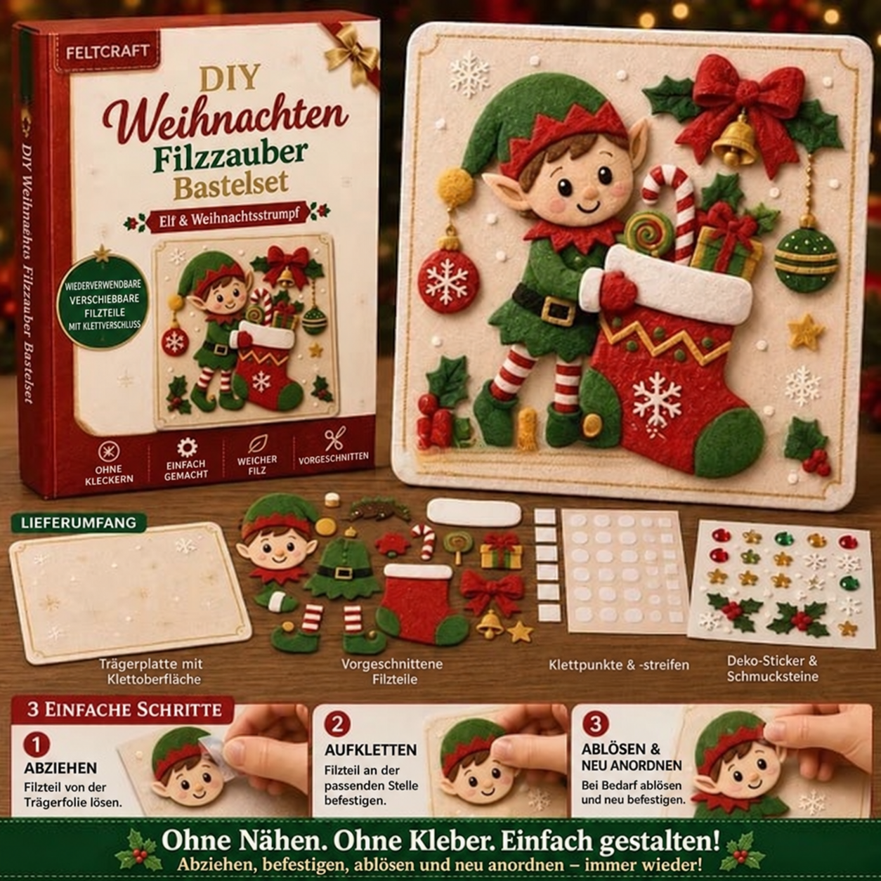 Elf – Motiv, Bestandteile und Bastelschritte