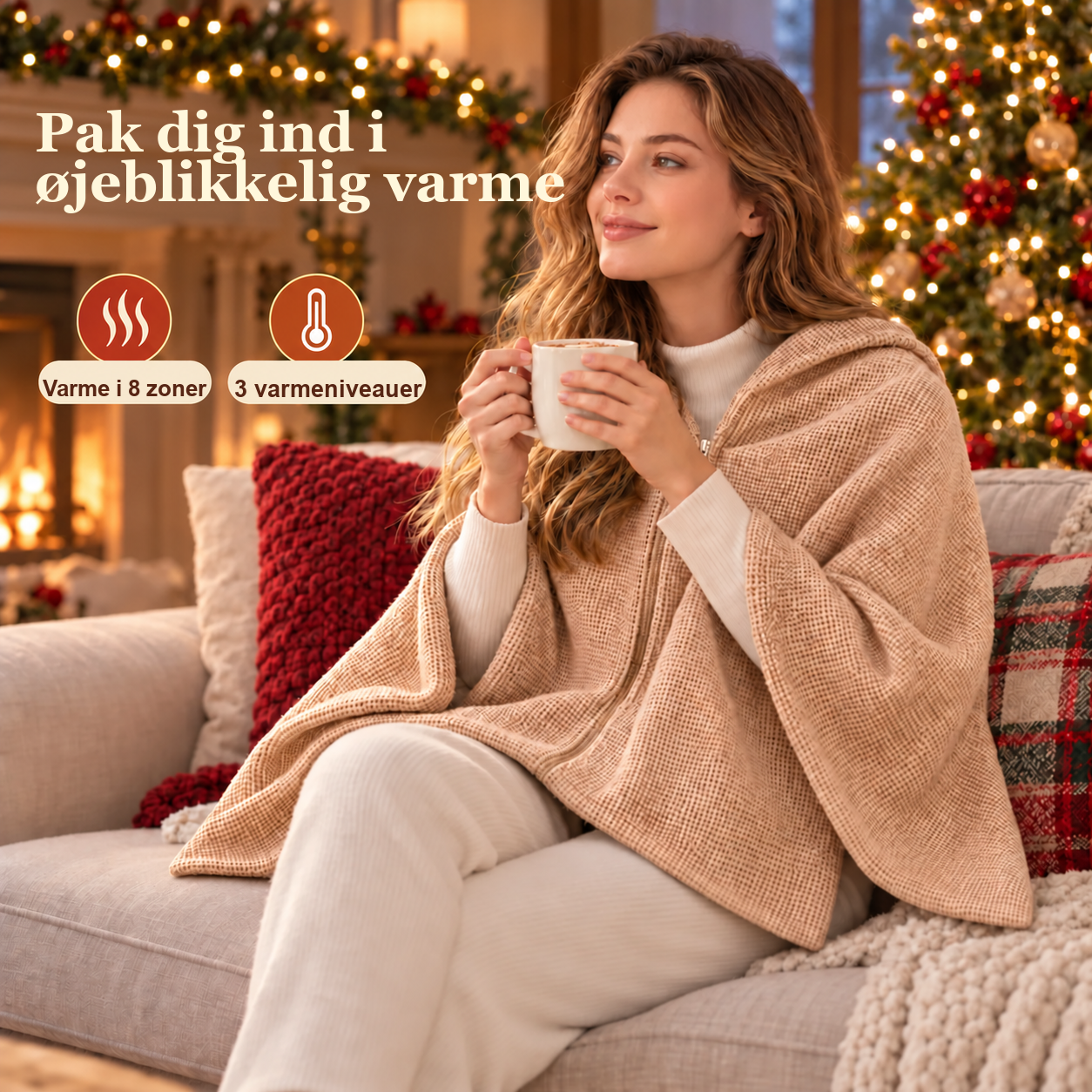 Bærbart USB-C-varmetæppe med 8 zoner – 1