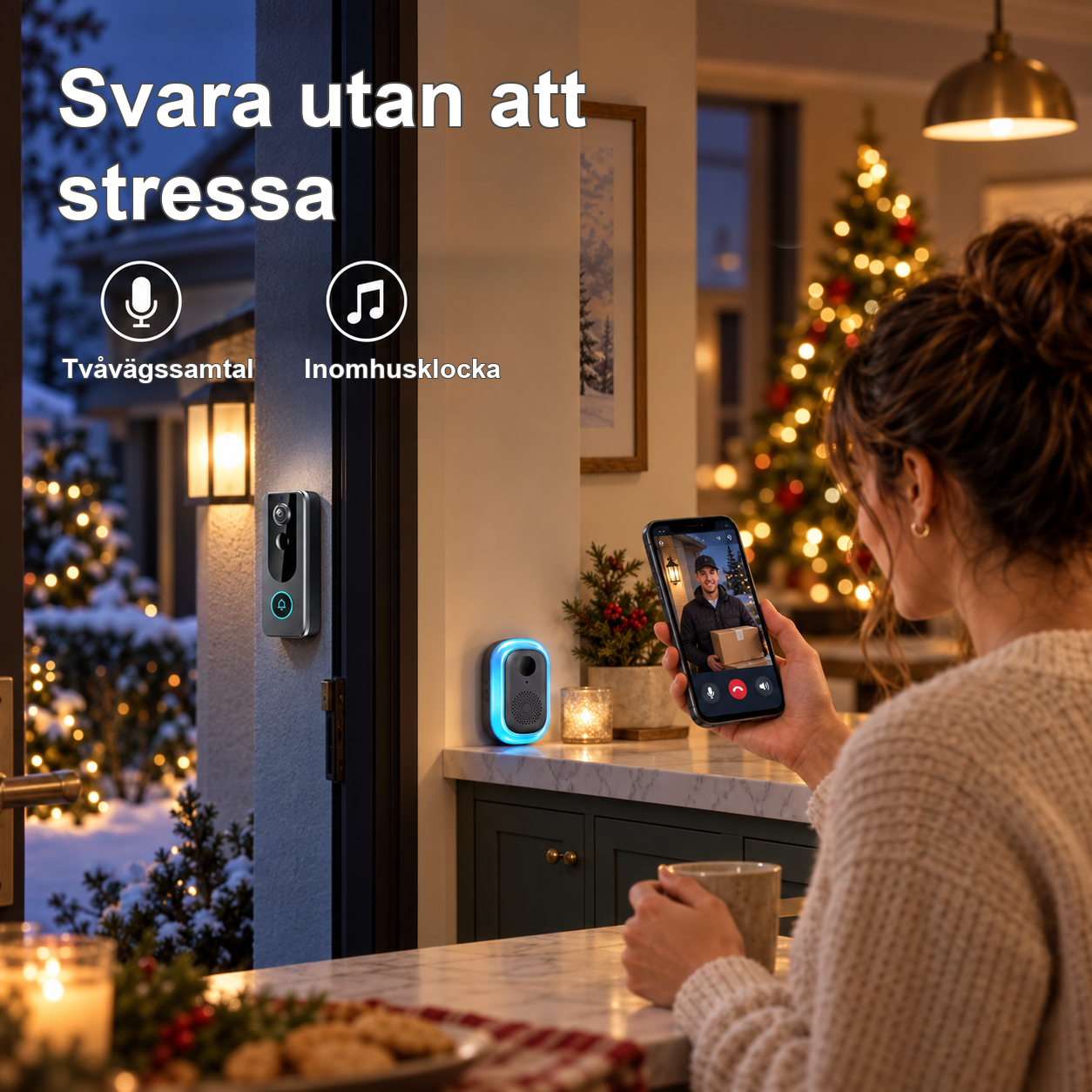 Kontroll av en leverans på distans i den anslutna appen
