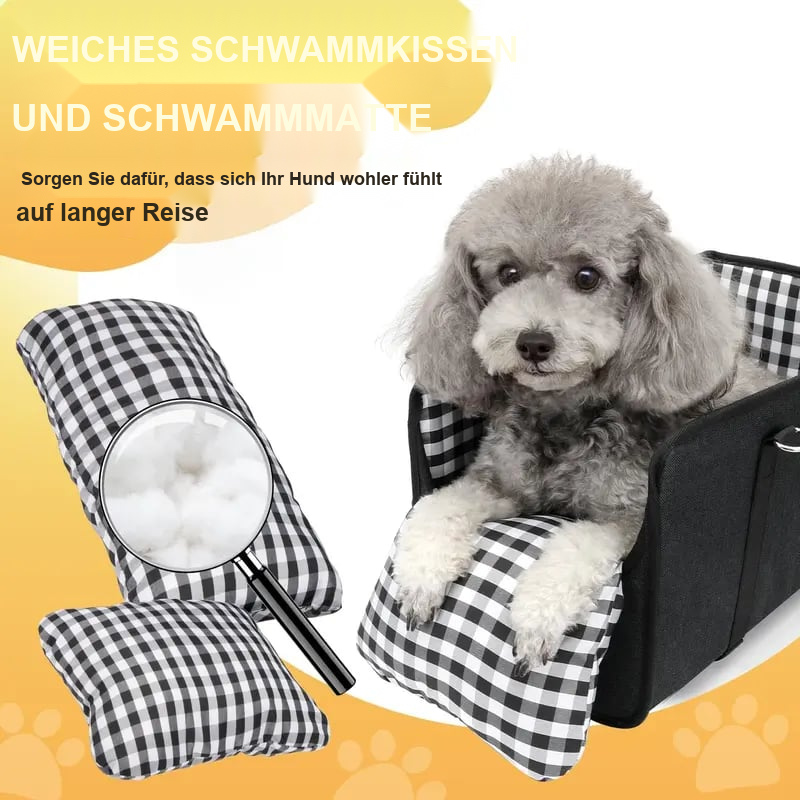 🐶🐱 Hundesitz für die Mittelkonsole im Auto – Erhöhter Sitz für kleine Haustiere zur Linderung von Unruhe