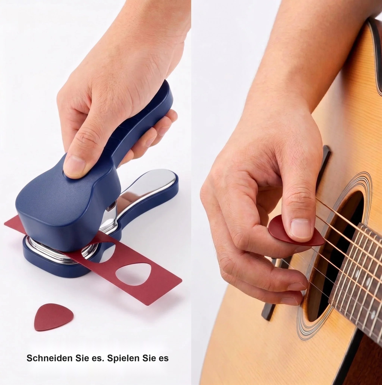 Handliches Gitarrenplektrum-Stanzset mit Zubehör