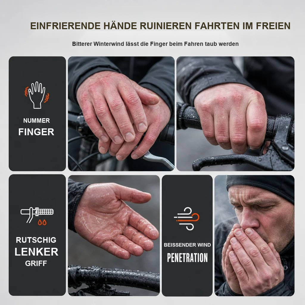 ✋️🤗 Wasserdichte Winter-Fahrradhandschuhe für Damen und Herren